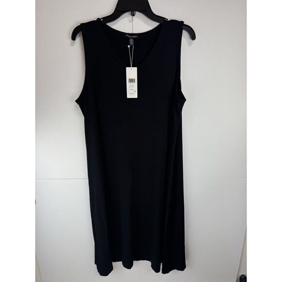Eileen Fisher $198 Viscose Jersey V-Neck Flare Dress Size: XL - Picture 4 of 8